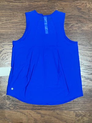 NEW Women Lululemon Sculpt Tank Top Pleated Cerulean Blue