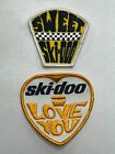 Vintage c 1980s Ski-Doo Snowmobile 2 Patch Lot Sew-On-Only Jacket Vest M02