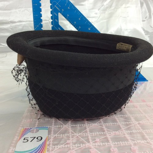 Ladies GLENOVER Fawn Tra-Felt HENRY POLLAK Netted Black & Tan Ribbon Wool HAT - Picture 7 of 11
