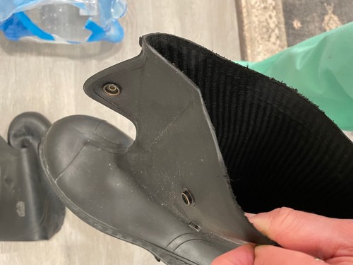 Bata galoshes uomo gomma nera grandi con stivali da caccia con bottoni - Foto 2 di 3