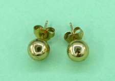 14-KARAT YELLOW GOLD ROUND BALL STUD EARRINGS