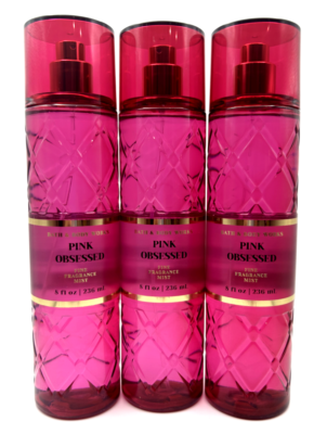 NEW 3 BATH & BODY WORKS PINK OBSESSED BODY SPRAY FINE MIST