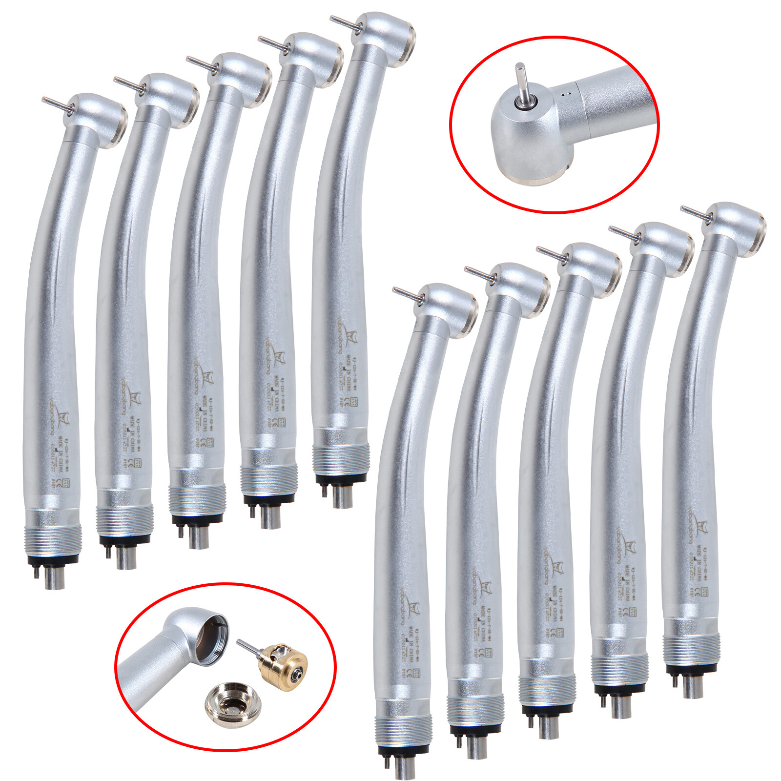 10 Dental Hand Piece High Speed Air Turbine fit NSK 4-holes Clean Handpiece B/M