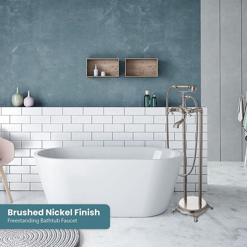 Shower System Freestanding Tub Faucet Rain Shower Head Floor Mounted Mixer Tap - Picture 67 of 72