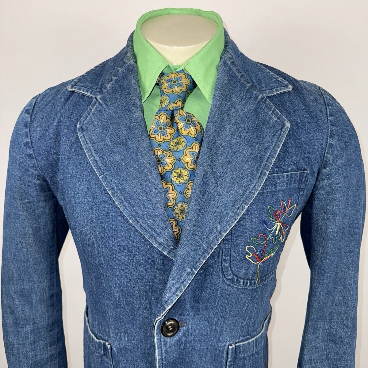 50s〜60s KOLESPORT JACKET New Vintage 1960s Indigo Cotton Twill Cyclist Work Jacket Sz