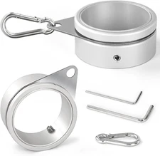 Flag Pole Rings, Aluminum Alloy Flagpole Rings 360° Rotating 2 Inch -Pack of 2