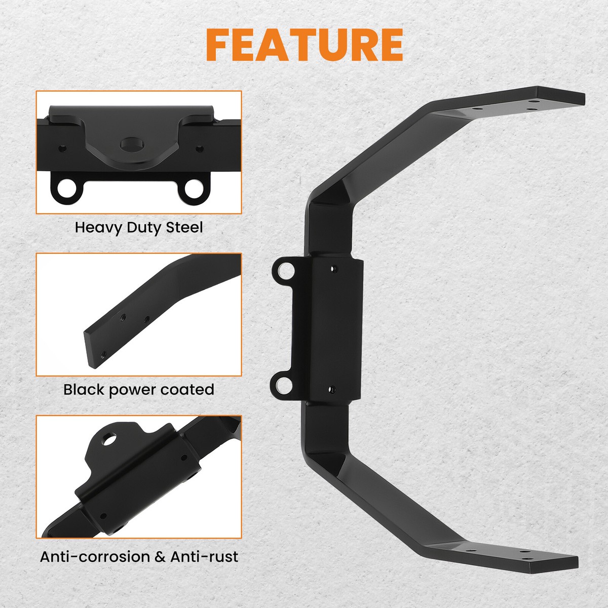 NIXFACE Upgraded Trailer Hitch Receiver Mount Kit Fit for 2008-2020 Can-Am Spyder RT, RS, ST, GS, F3-T and F3 Limited Black