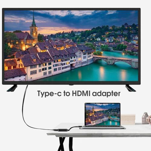 Plug&Play USB 3.1 Cable Type-C to HDMI Adapter Phone PC Laptop Tablet To TV HDTV - Picture 11 of 12