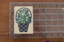 STAMPINGTON COMPANY P2143 PEAR BUCKET Basket Pail Wood Rubber Stamp T