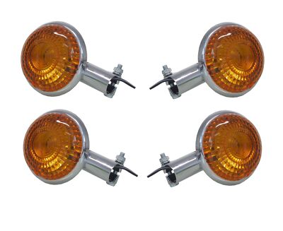 Turn Signals Set of 4 Front & Rear For Yamaha XVS 1100 Dragstar Custom 1999-2002