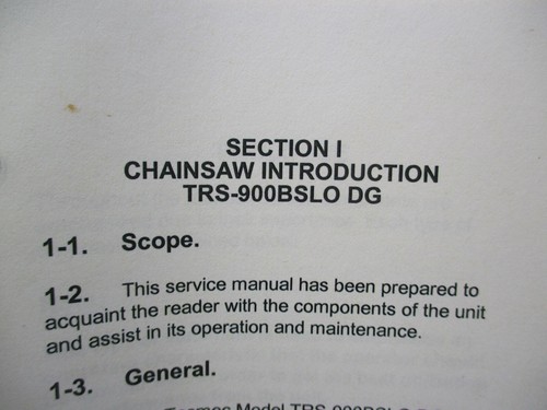 Astec Trencor Model MODEL TRS 900SLO-DG Trencher Manual/SPECIFICATIONS - Picture 3 of 3