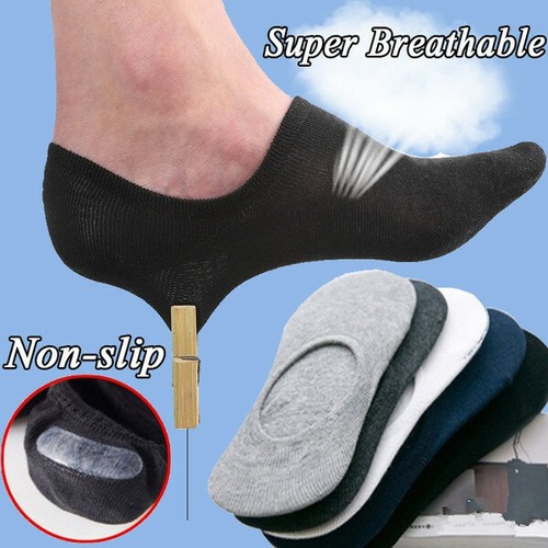 3-12 Pairs Men's White Nonslip Invisible No Show Boat Socks Low Cut Size 9-13 - Picture 6 of 8