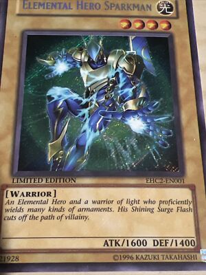 遊戯王ラッシュデュエル ELEMENTAL HERO SPARKMAN EHC-2 Yu-Gi-Oh TCG Secret Rare Elemental Hero Sparkman EHC2-EN001