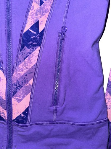 Ivivva By Lululemon Girls Perfect Your Practice Purple Multi Colored Jacket Sz 8 - Picture 4 of 5