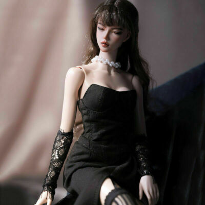 SATZ BJD Doll 1/4 Puppe Weiblich Mädchen Körper Augen Gesichts-Make-up Outfits