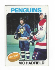 1975-76 TOPPS VIC HADFIELD #165 PITTSBURGH PENGUINS