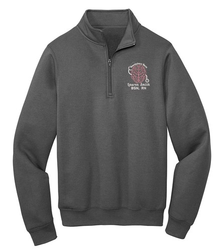 Personalized Neuro Nurse Embroidered 1/4 Zip Fleece Lined Jacket - Picture 12 of 14