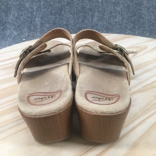 Dansko Sandals Womens 39 Sophie Wedge Slides Beige Leather Snakeskin 9841652200 - Picture 7 of 17