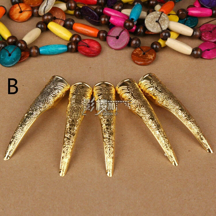 1 X Chinese Ancient Long Nail Rings Fingernails Joint Armour Knuckle Finger Ring - Image 3 of 4