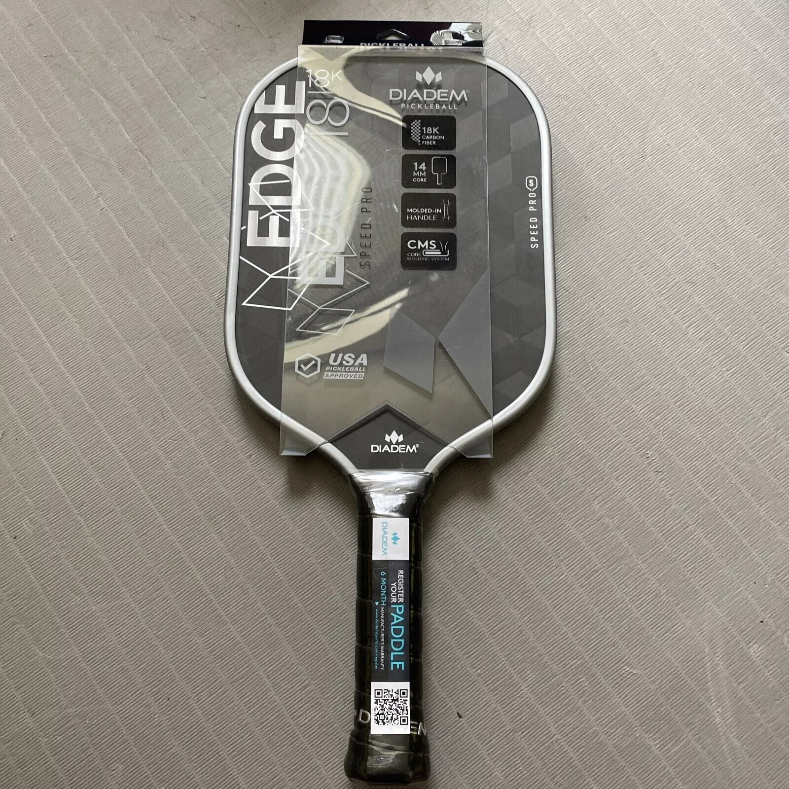 2024 Diadem Edge 18K SP Speed Pro Pickleball Paddle Silver