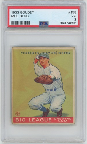 1933 Goudey 158 Berg PSA 3 711432