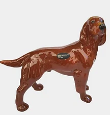 Coopercraft Glossy Red IRISH SETTER Porcelain Figurine 7.5"H Made In England EUC