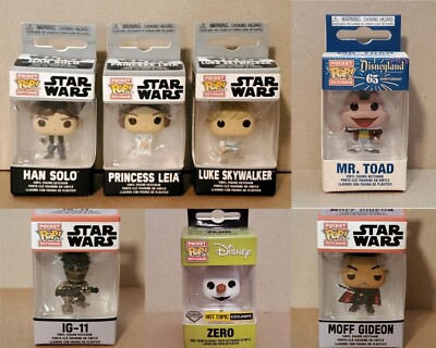 CHOOSE YOUR ITEM - Disney Star Wars Boxed Funko Pocket Pop Keychain New