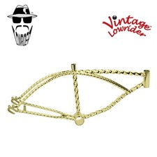 F&R ORIGINAL LOWRIDER 20" Bicicleta Lowrider TODO TORCIDO Bicicleta Marco de Acero DORADO