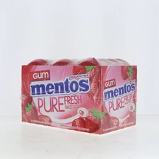 Mentos Pure Fresh Strawberry Sugarfree Gum Pack Of 6 - 50 Counts Each
