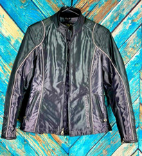Harley Davidson Women's Gray Motorcycle Riders Jacket ~ Size Medium
