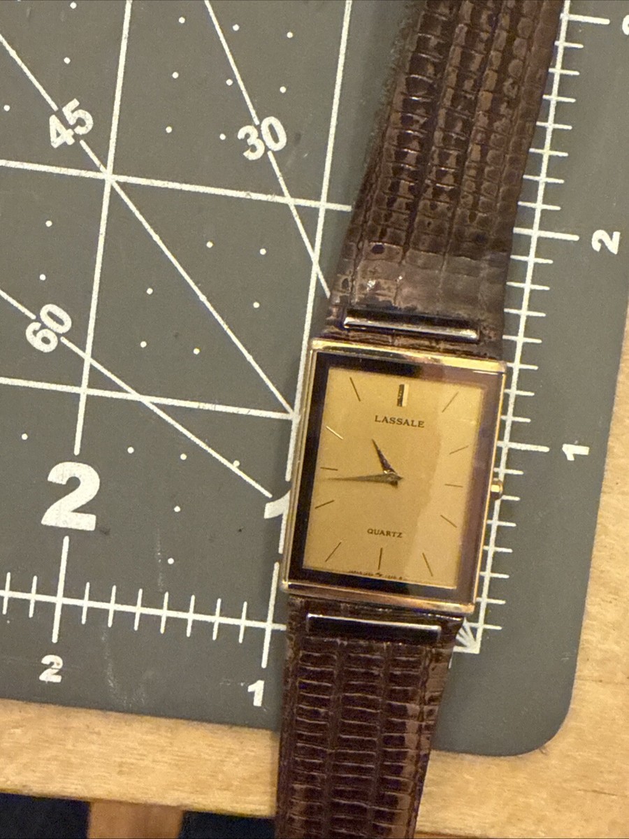 Rare Lassale By Seiko Ultra Thin Quartz Dress Watch Model 1230