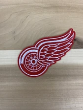 4" DETROIT RED WINGS EMBROIDERED IRON ON PATCH 4 INCH DIAMETER FREE SHIPPING