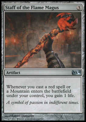 MTG Magic the Gathering Staff of the Flame Magus (220/262) Magic 2014 MP