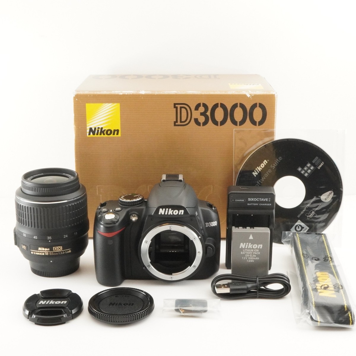1,218 Shots] Nikon D3000 In Box + AF-S 18-55mm F3.5-5.6 G VR
