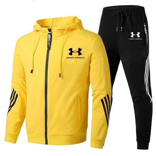 Men's Gym Tracksuit Set Hoodie Jacket Tops Jogging Joggers Pants Trousers Outfit - Picture 6 of 16