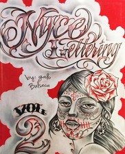 NYCE LETTERING SKETCH BOOK 2 Tattoo Flash Book 251-Pages Lettering Design Supply