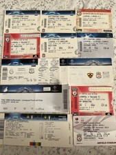 Liverpool European Ticket Stubs x 12 Home And Away