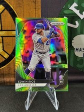 2020 Panini Prizm #241 Edwin Rios Lime Green Prizm Rookie #/125