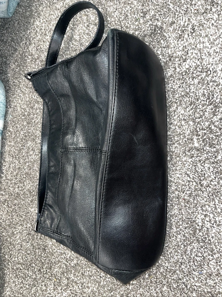 St. John's Bay черная кожаная сумка сумочка - Изображение 3 из 4