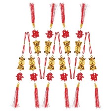  10pcs Year of Horse Blessings Ornaments - 2026 Gold Chinese Zodiac Horse