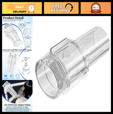 Plastics Sand Filter Waste Port Adapter for Clearwater, Carefree Filters - Repla
