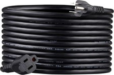 Amazon Basics Extension Cord, 20 Ft, 3 Prong Outlet Extender, 20 Black