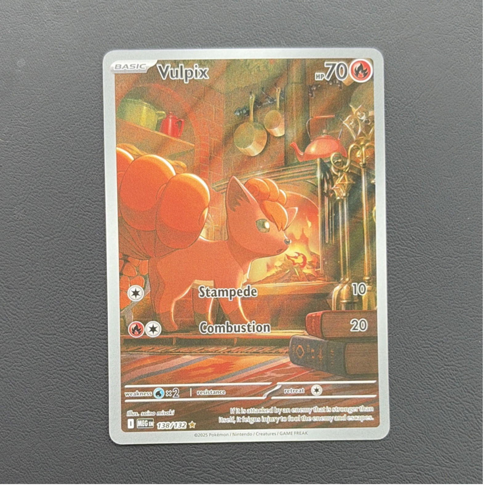 Pokémon TCG Vulpix Me01: Mega Evolution Illustration Rare Holo Basic HP70 138/1…