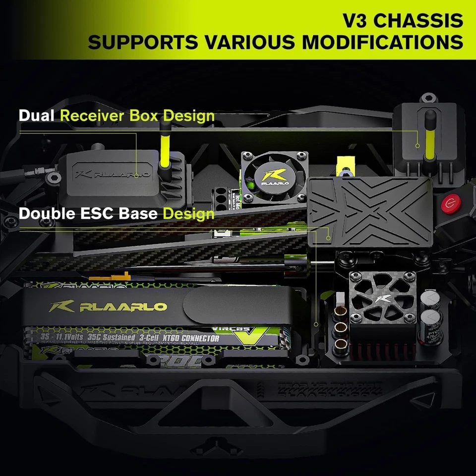 Ultimate RLAARLO RC Rally Car with Brushless Motor and Dynamic Lighting Effects - Image 4 of 4