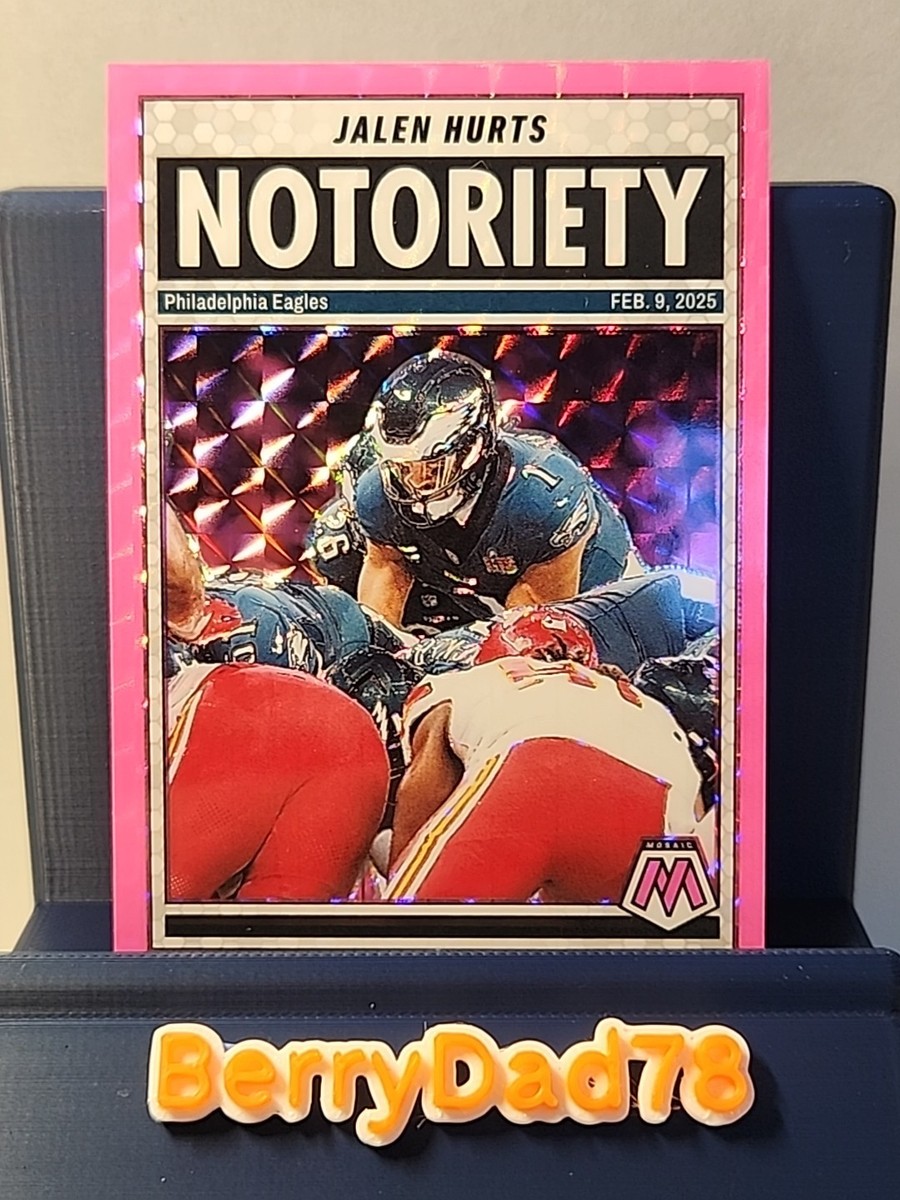 2025 Panini Mosaic - Notoriety Jalen Hurts #1 Mosaic Pink