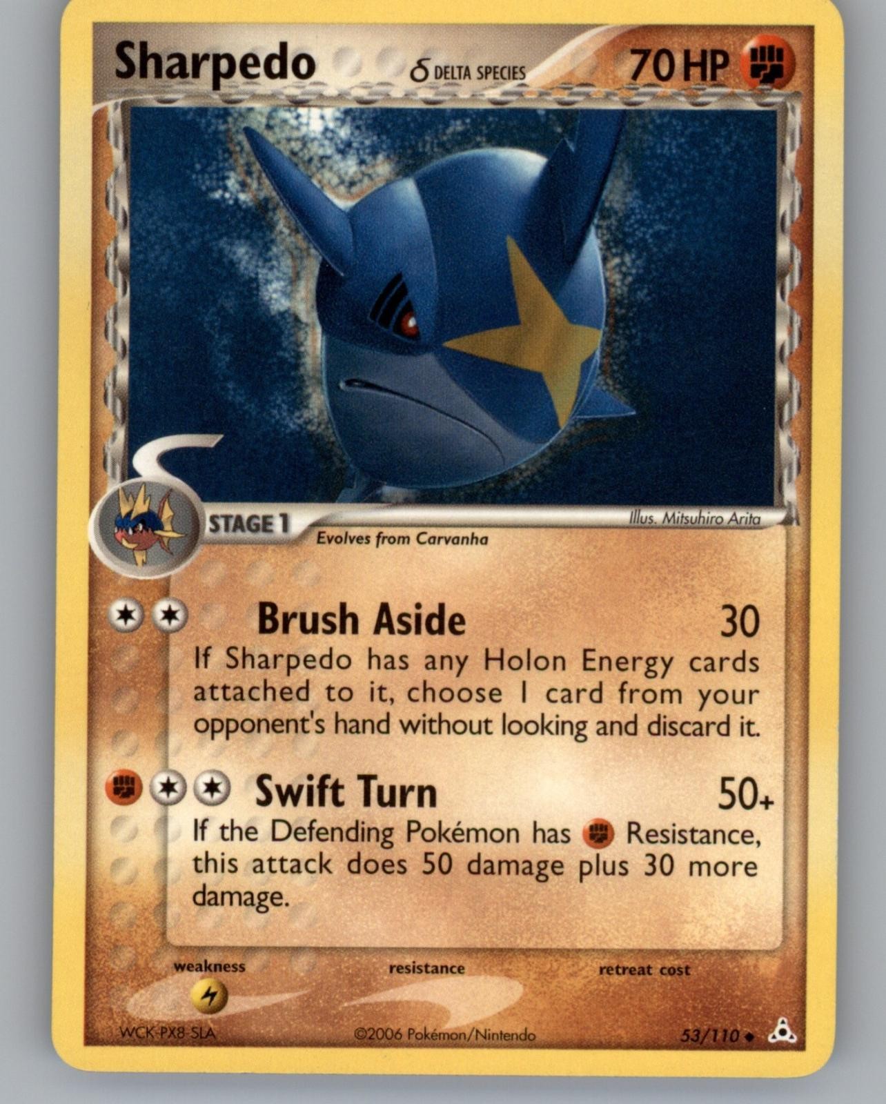 Sharpedo 53/110 Uncommon Holon Phantoms Pokemon Lightly Played
