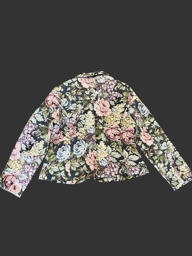 Floral Print Tapestry Blazer Vintage Crazy Horse By Liz Claiborne Company - Picture 2 of 15