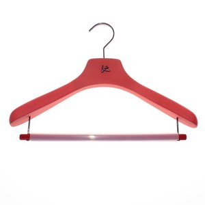 Isaia Suit Hanger in Orangey Red with Purple Coral Composite
