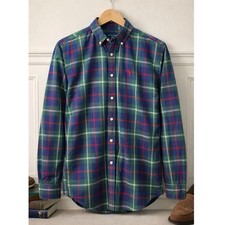 Ralph Lauren Plaid Button Down Shirt Boys Large 14-16 Embroidered Pony On Pocket