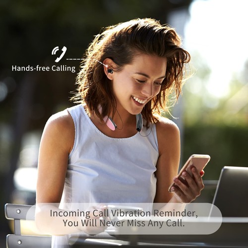 Foldable Bluetooth Headphones, Wireless Neckband Headset with Retractable Ear... - Foto 6 di 7